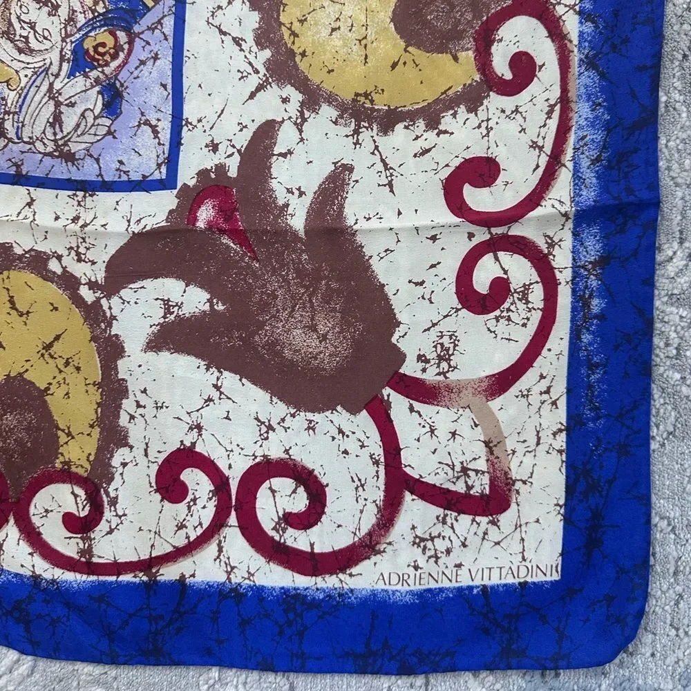 Adrienne Vittadini Vintage Silk Scarf 31”x31”